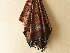 Sakhi . सखी ⁂ Ajrakh Block Printed Pure Cotton Dupatta - 06