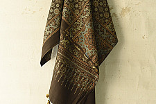 Sakhi . सखी ⁂ Ajrakh Block Printed Pure Cotton Dupatta - 03