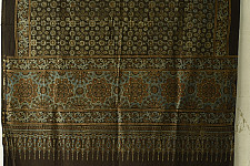 Sakhi . सखी ⁂ Ajrakh Block Printed Pure Cotton Dupatta - 03