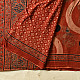 Online Ajrakh Printed Mul Cotton Saree in Red Color