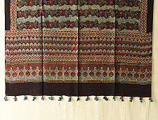 Ajrakh Mulberry Silk Dupatta | Natural dyed - C