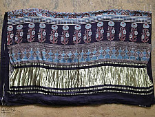 Kaveri . कावेरी - Gajji Silk Ajrakh Saree with Zari Pallu - 2