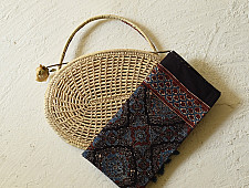 Amoha . अमोहा | Ajrakh Block Printed Cotton Stole ~ A