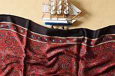 Anagi | Natural Dyed Ajrakh - Modal Silk Red Stole