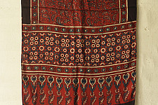Anagi | Natural Dyed Ajrakh - Modal Silk Red Stole