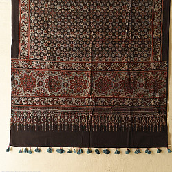 Sakhi . सखी ⁂ Ajrakh Block Printed Pure Cotton Dupatta - 07