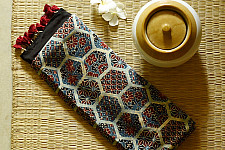 Shruti | Ajrakh Block Printed Modal Silk Saree
