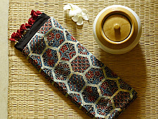 Shruti | Ajrakh Block Printed Modal Silk Saree