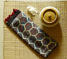 Shruti | Ajrakh Block Printed Modal Silk Saree