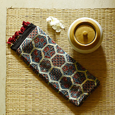Shruti | Ajrakh Block Printed Modal Silk Saree