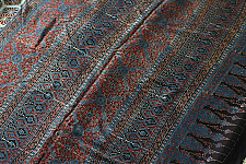 Shruti | Ajrakh Block Printed Modal Silk Saree