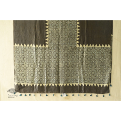 Ajrakh Mulberry Silk Dupatta - Grey