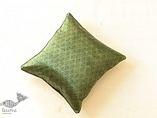 Ajrakh Printed Mashru Cushion Cover