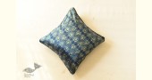 shop Ajrakh Block Printed Indigo Cushion Cover - Mashru