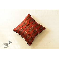 Cushion Cover Ajrakh Printed - 18" x 18"