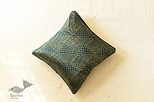 Mashru Block Printed ~ Ajrakh Cushion Cover