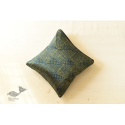 Mashru Block Printed ~ Ajrakh Cushion Cover