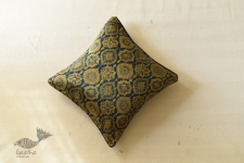 Ajrakh Block Printed ~ Cushion Cover . Mashru