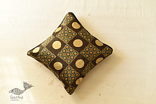 Mashru ~ Ajrakh Block Printed Cushion Cover