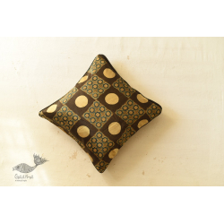 Mashru ~ Ajrakh Block Printed Cushion Cover