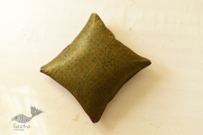 Ajrakh Block Printed ~ Green Cushion Cover 