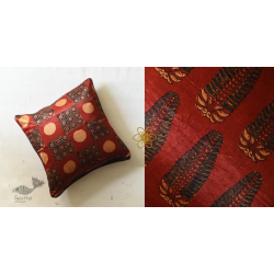 Ajrakh Block Printed ~ Cushion Cover Ajrakh Printed