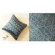 shop Ajrakh Block Printed Indigo Cushion Cover - Mashru