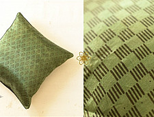 Ajrakh Printed Mashru Cushion Cover