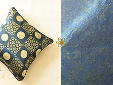 Ajrakh Printed Mashru Cushion Cover