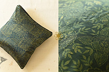 Mashru Block Printed ~ Ajrakh Cushion Cover