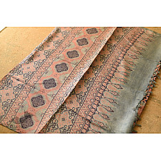 Ajrakh Tussar Silk Saree 