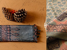 Ajrakh Tussar Silk Saree 