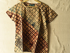 Natural Dyed ~ Ajrakh Cotton Top 5