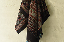 Sakhi . सखी ⁂ Ajrakh Block Printed Pure Cotton Dupatta - 05