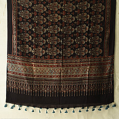 Sakhi . सखी ⁂ Ajrakh Block Printed Pure Cotton Dupatta - 05
