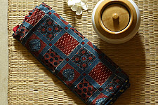 Shruti | Hand Block Printed - Ajrakh Modal Silk Saree
