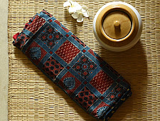 Shruti | Hand Block Printed - Ajrakh Modal Silk Saree