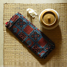 Shruti | Hand Block Printed - Ajrakh Modal Silk Saree