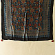 shop Ajrakh Flower Printed - Square Modal Silk Scarf