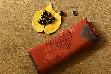 Charu . चारु | Ajrakh Block Printed Mul Cotton Red Saree