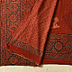 Online  Ajrakh Block Printed Mul Cotton Red Saree