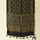Shop Natural Dyed Ajrakh - Modal Silk Black Stole