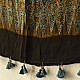 Shop Natural Dyed Ajrakh - Modal Silk Black Stole
