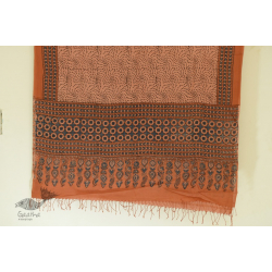 Grishma . ग्रीष्‍म | Handloom Cotton With Natural Dyed Ajrakh Block Printed Dupatta 