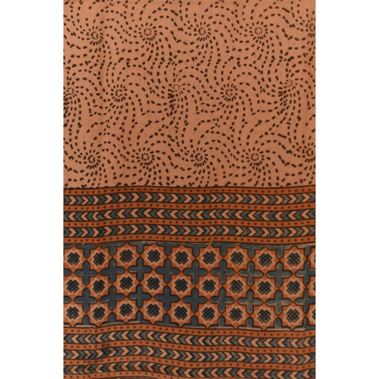 handloom Cotton - Ajrakh Block Printed Dupatta