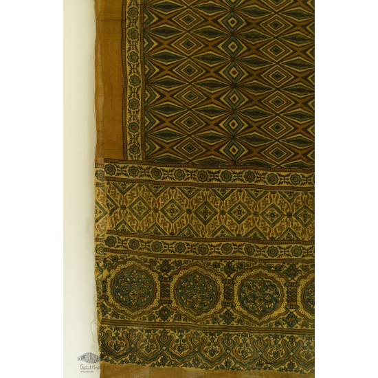 Handwoven Cotton - Ajrakh Block Printed Dupatta