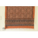 Handwoven Cotton - Ajrakh Block Printed Dupatta - Walnut Brown