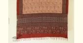 Handwoven Cotton - Ajrakh Block Printed Dupatta  Brown & Beige 