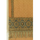 Ajrakh Block Printed Handloom Cotton Dupatta - Yellow