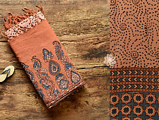 Grishma . ग्रीष्‍म | Handloom Cotton With Natural Dyed Ajrakh Block Printed Dupatta 